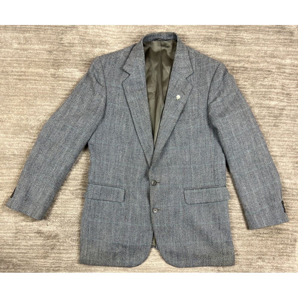 Imperial‎ by Haggar Blazer Mens 42L Blue Tweed Sport Jacket